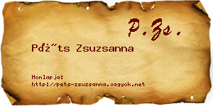 Péts Zsuzsanna névjegykártya
